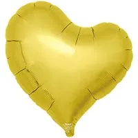 Шар Сердце изгиб 45см Metallic Gold